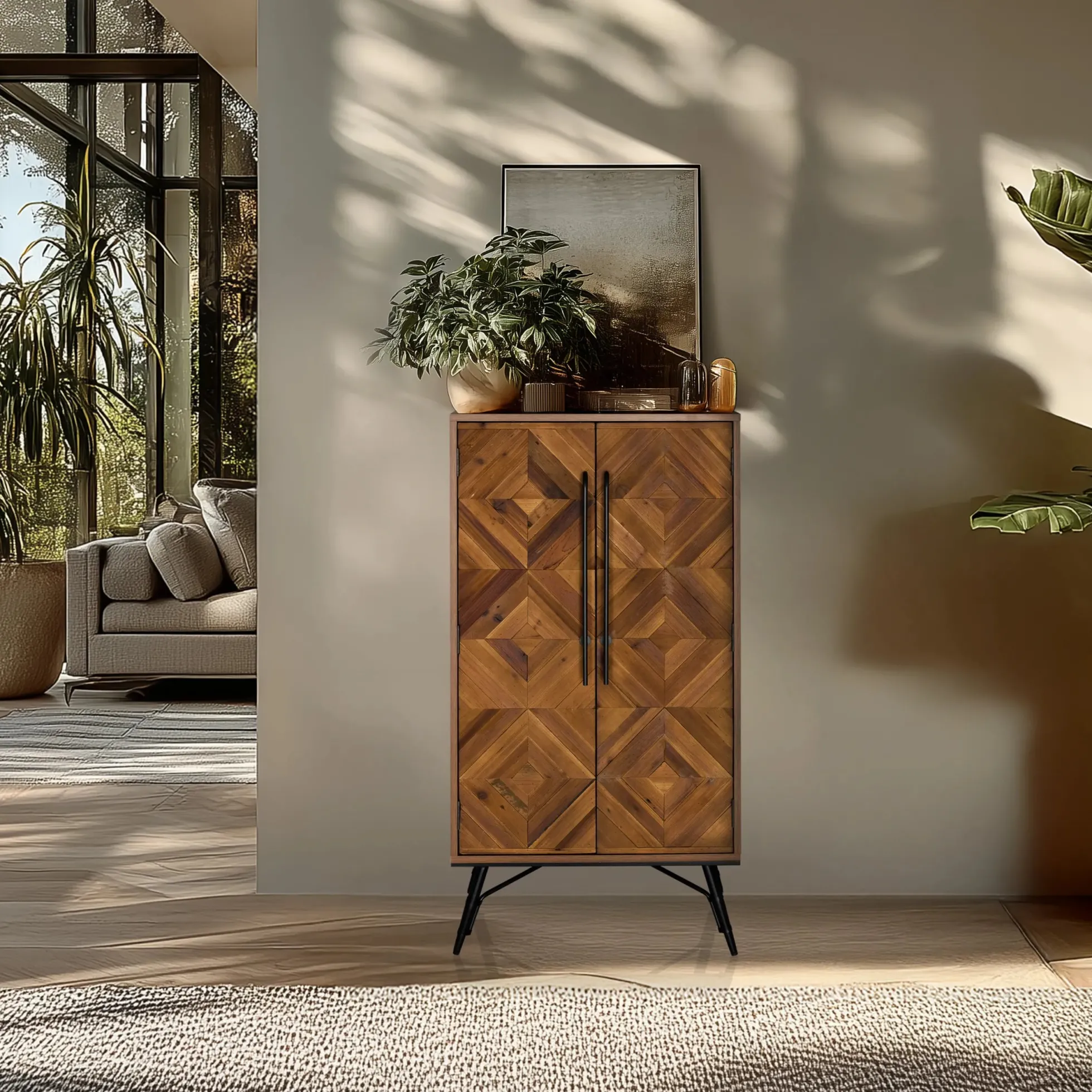 SANTJAGO WOOD HIGH - Kommode Holzfarben dunkel