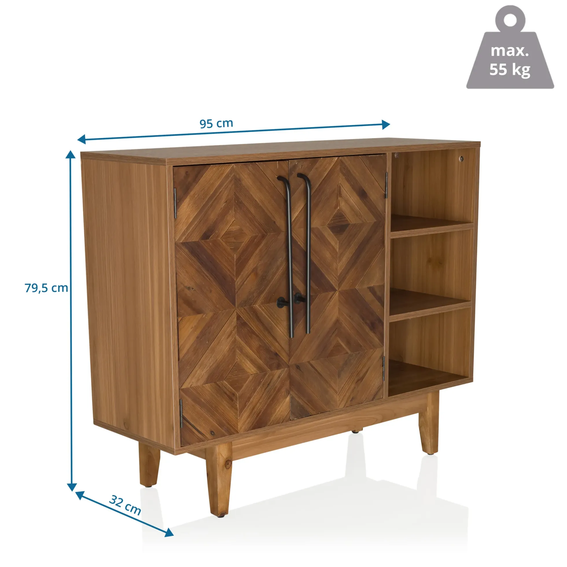 SANTJAGO WOOD L - Kommode Holzfarben dunkel