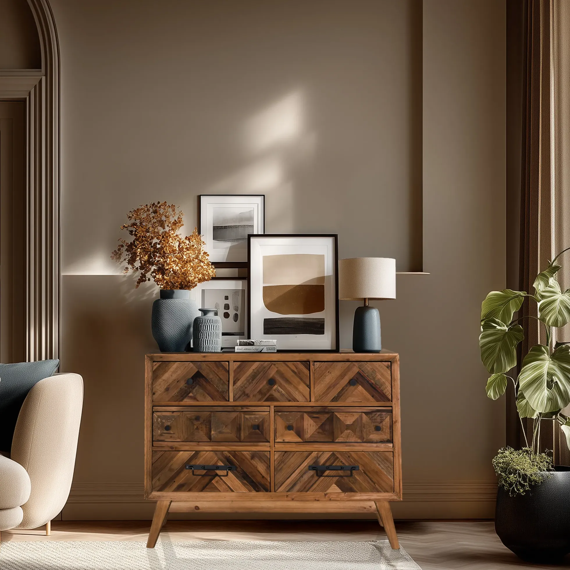 SANTJAGO WOOD XL - Sideboard Holzfarben dunkel