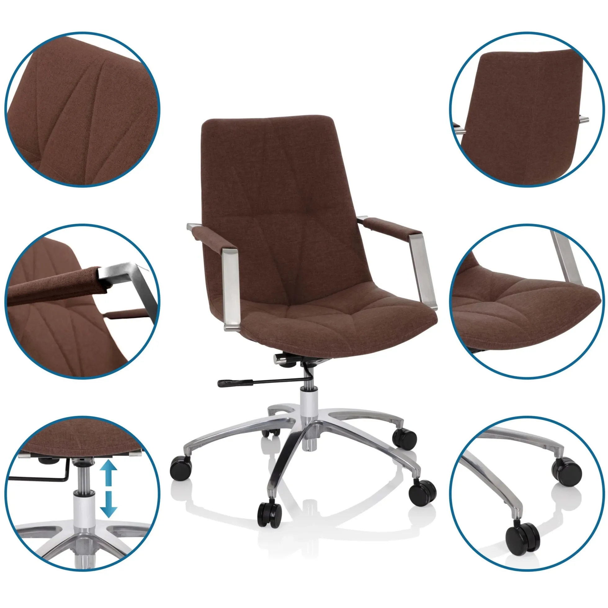 SARANTO II - Home Office Bürostuhl Mittelbraun