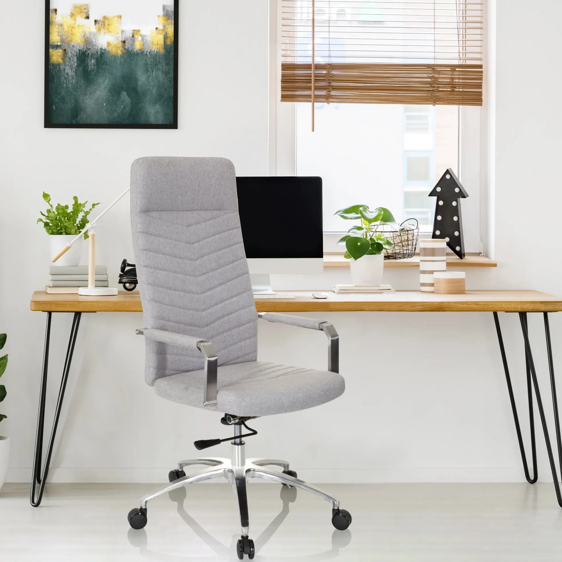 SARANTO PLUS - Home Office Bürostuhl Hellgrau