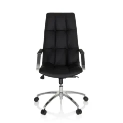 SARANTO PRO | Leder - Home Office Chefsessel Schwarz