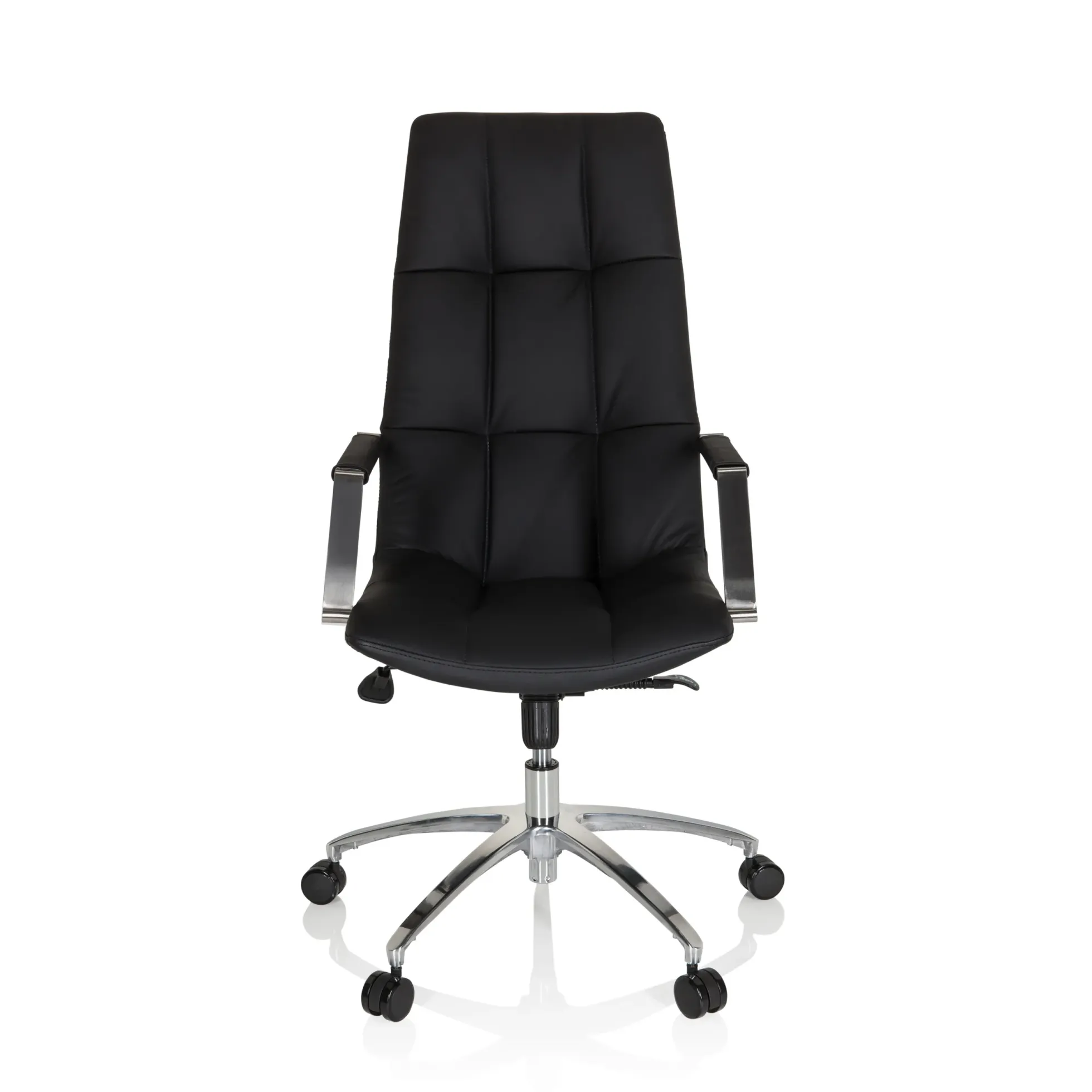 SARANTO PRO | Leder - Home Office Chefsessel Schwarz