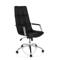 SARANTO PRO | Leder - Home Office Chefsessel Schwarz