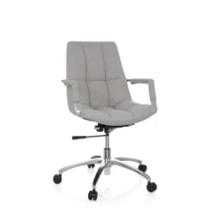 SARANTO | Stoff - Home Office Bürostuhl Hellgrau