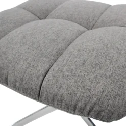 SARANTO | Stoff - Polsterhocker Grau