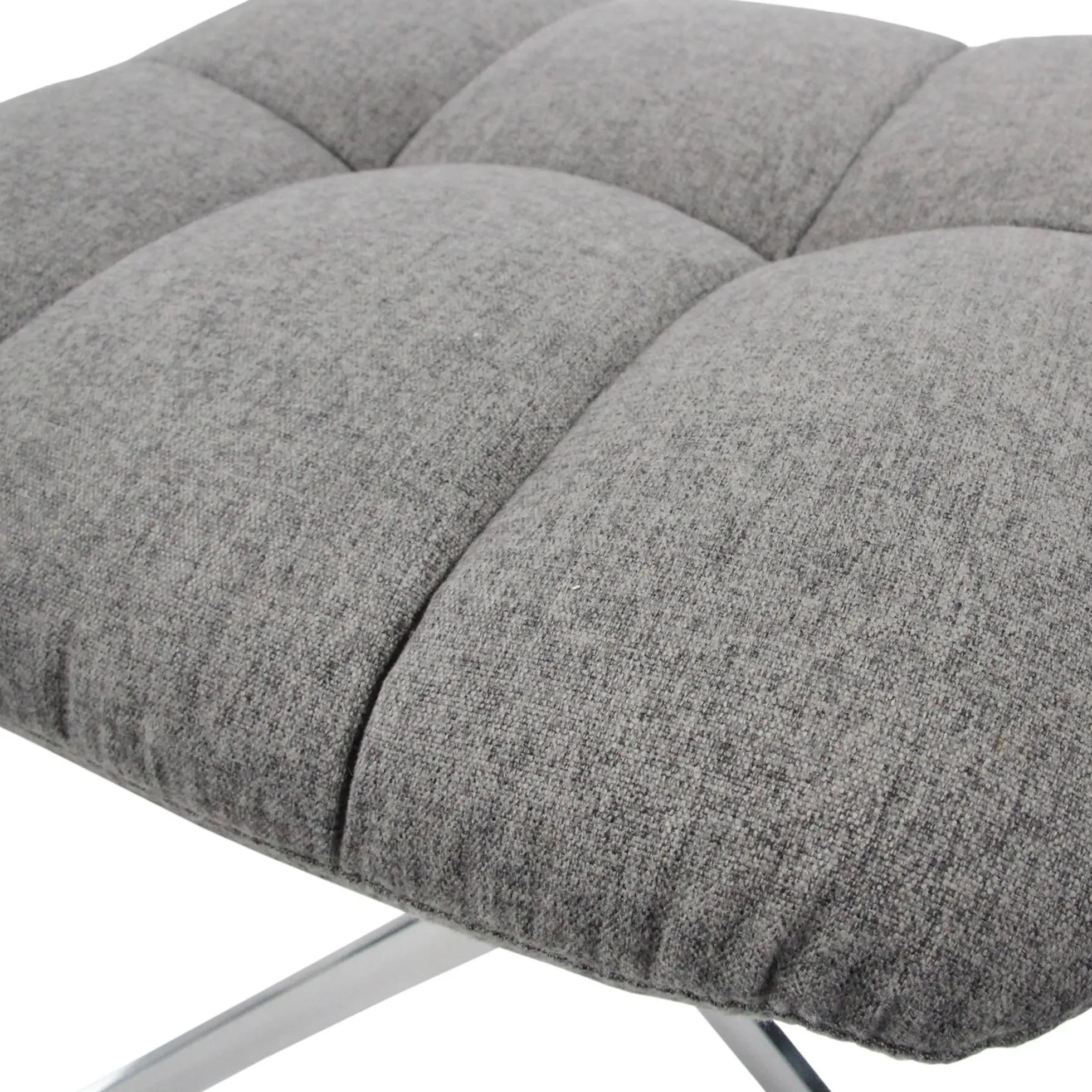 SARANTO | Stoff - Polsterhocker Grau