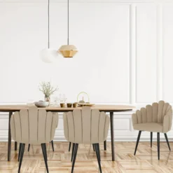 SCALLORE - Esszimmerstuhl Beige