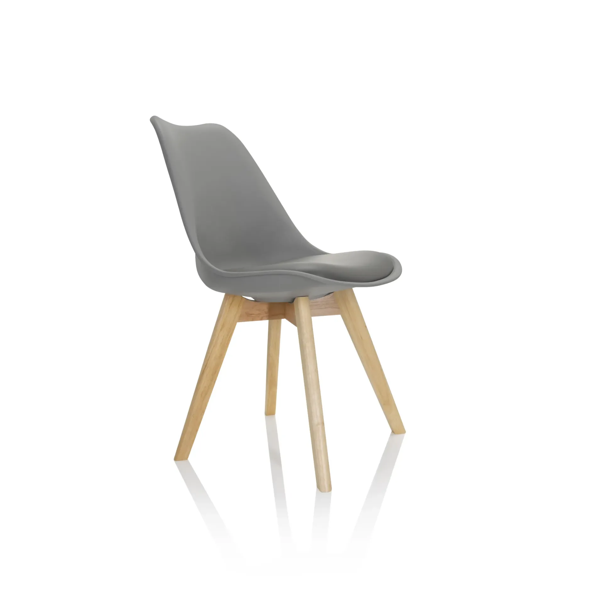 SCANDI 4 | 4er Pack - Schalenstuhl Grau