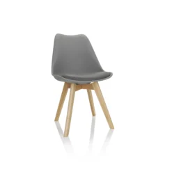 SCANDI 4 | 4er Pack - Schalenstuhl Grau