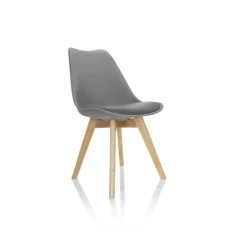 SCANDI 4 | 4er Pack - Schalenstuhl Grau