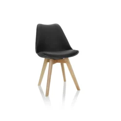 SCANDI 4 | 4er Pack - Schalenstuhl Schwarz