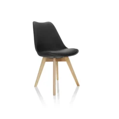 SCANDI 4 | 4er Pack - Schalenstuhl Schwarz