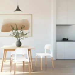 SCANDI E - Vierfußstuhl Weiß