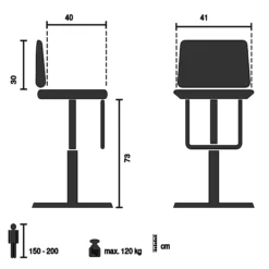 SCANDI HIGH - Barhocker Weiß