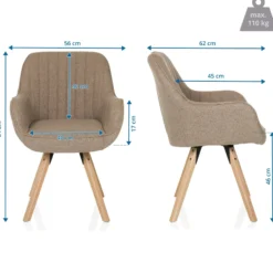 SCANDI SOFT - Polsterstuhl Beige