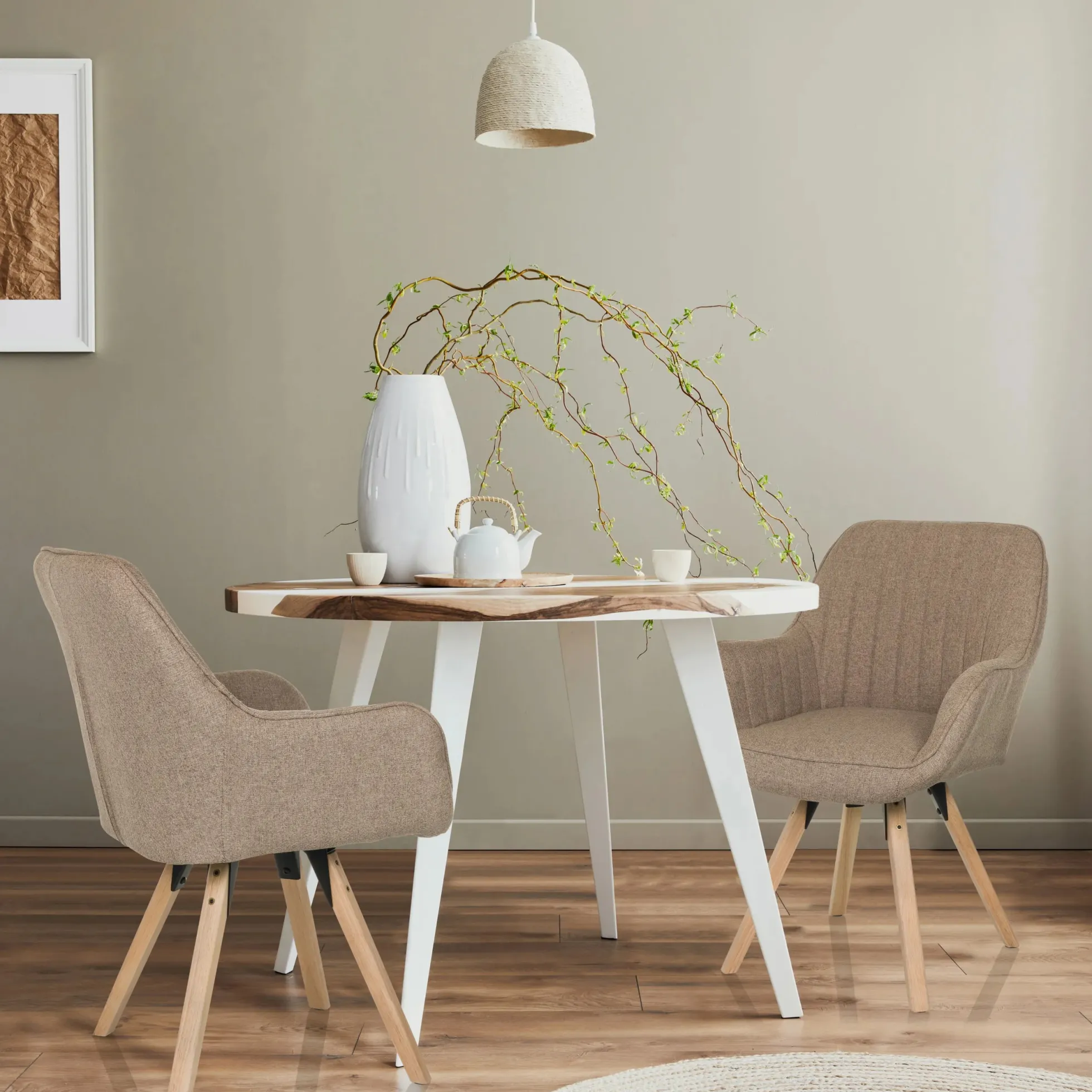 SCANDI SOFT - Polsterstuhl Beige