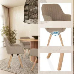 SCANDI SOFT - Polsterstuhl Beige