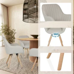 SCANDI SOFT - Polsterstuhl Creme