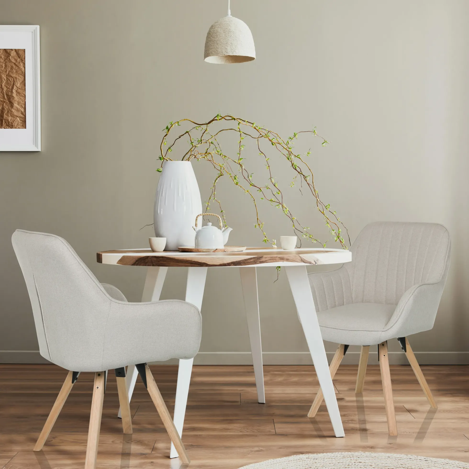 SCANDI SOFT - Polsterstuhl Creme
