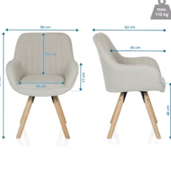 SCANDI SOFT - Polsterstuhl Creme