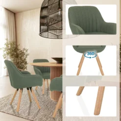 SCANDI SOFT - Polsterstuhl Salbei