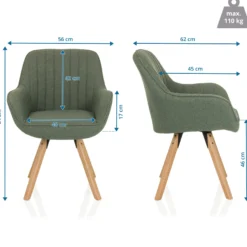 SCANDI SOFT - Polsterstuhl Salbei