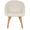 SCANDI TED - Polsterstuhl Weiß