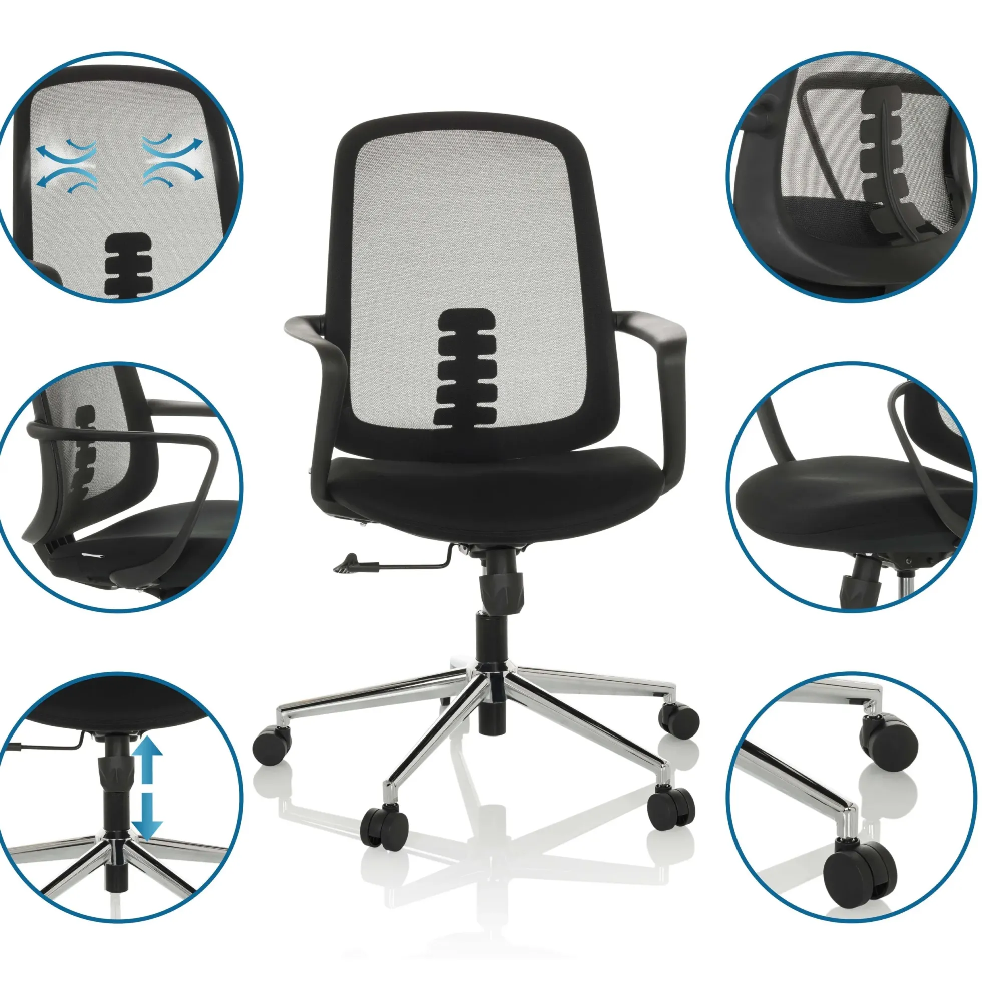 SEDIOLO B - Home Office Bürostuhl Schwarz