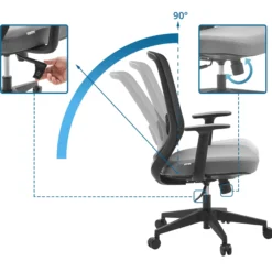 Sedito - Home Office Bürostuhl Schwarz/Grau