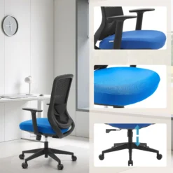 Sedito - Home Office Bürostuhl Schwarz/Blau