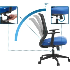 Sedito - Home Office Bürostuhl Schwarz/Blau