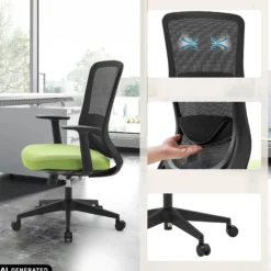 Sedito - Home Office Bürostuhl Schwarz/Grün