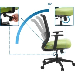 Sedito - Home Office Bürostuhl Schwarz/Grün