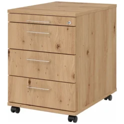 SIGNA AC30 - Rollcontainer Bügelgriff Metall Asteiche