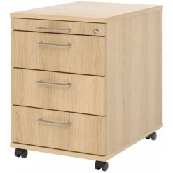 SIGNA AC30 - Rollcontainer Bügelgriff Metall Eiche