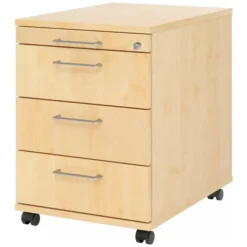 SIGNA AC30 - Rollcontainer Bügelgriff Metall Ahorn