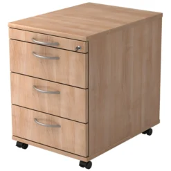 SIGNA AC30 - Rollcontainer Bogengriff Metall Nussbaum