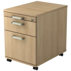 SIGNA AC20 - Rollcontainer Chromgriff Metall Eiche