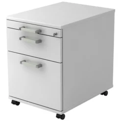 SIGNA AC20 - Rollcontainer Chromgriff Metall Weiß