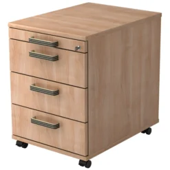 SIGNA AC30 - Rollcontainer Streifengriff Kunststoff Nussbaum