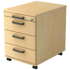 SIGNA AC30 - Rollcontainer Streifengriff Kunststoff Ahorn