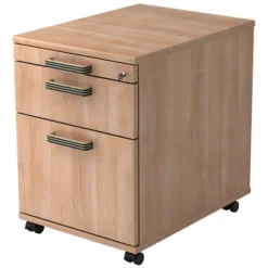 SIGNA AC20 - Rollcontainer Streifengriff Kunststoff Nussbaum