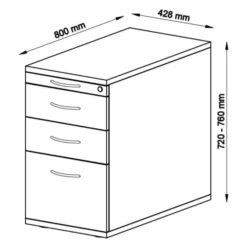 SIGNA SC40 - Standcontainer Bügelgriff Metall Grau