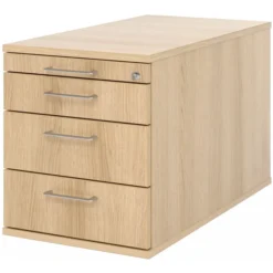SIGNA TC30 - Rollcontainer Bügelgriff Metall Eiche