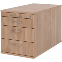 SIGNA TC30 - Rollcontainer Bügelgriff Metall Nussbaum