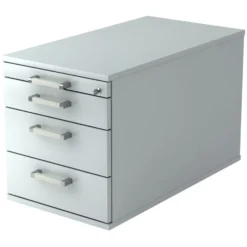 SIGNA TC30 - Rollcontainer Chromgriff Metall Grau