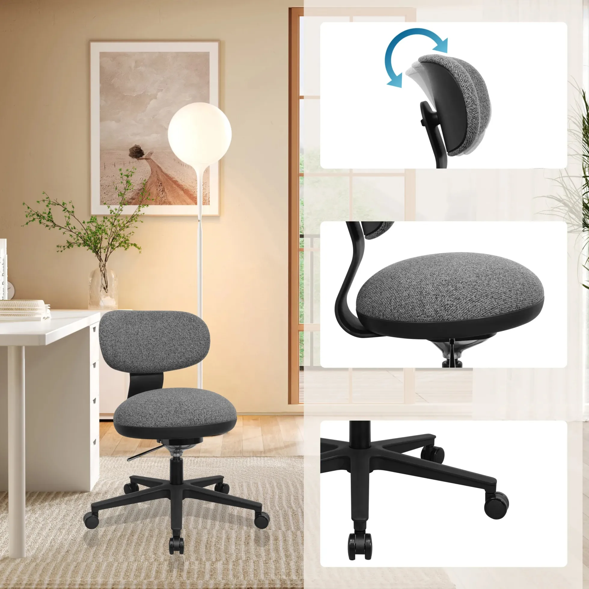 SITMOTION B - Home Office Bürostuhl Grau