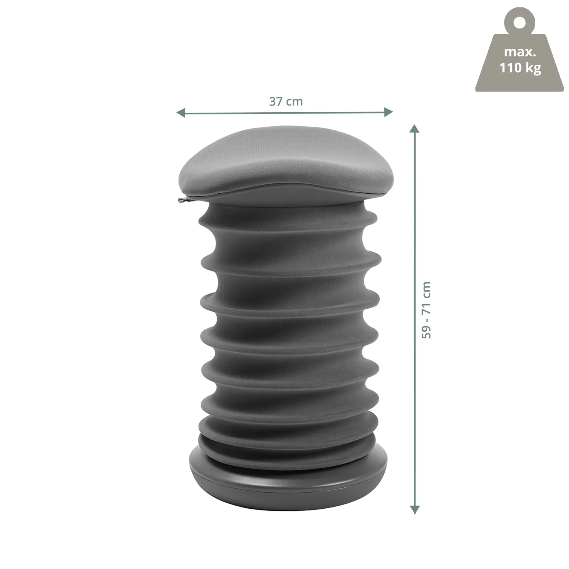 Sitness 4D - Sitzhocker Grau