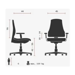 SITNESS PRO AL.P4 - Profi Bürostuhl Anthrazit